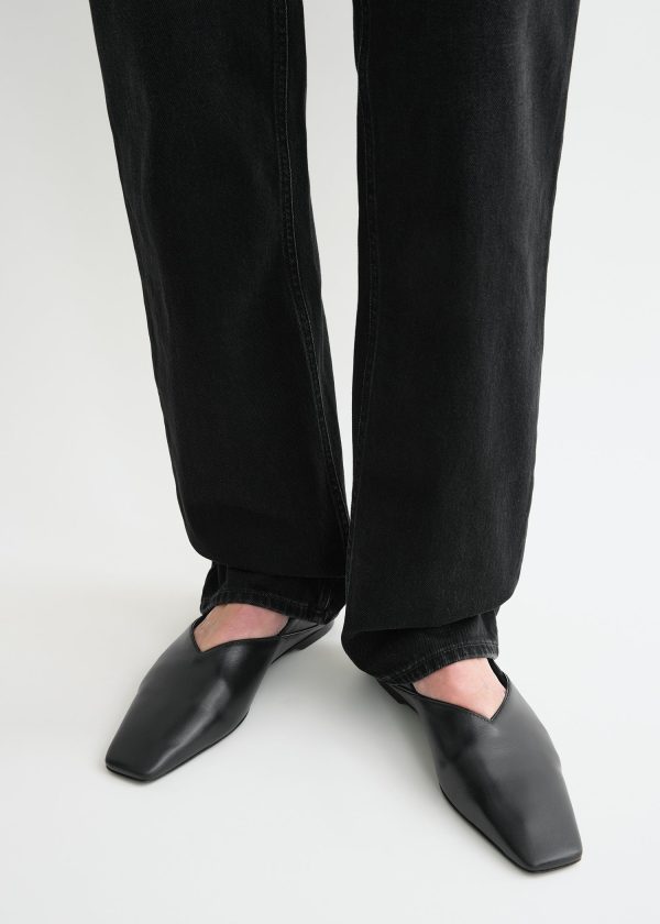 Classic cut denim full length faded black Hot on Sale