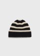 Signature stripe beanie black Online