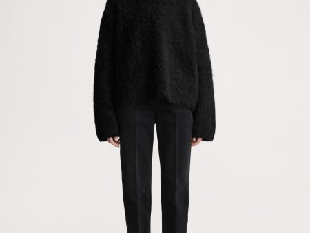 Boxy alpaca knit black Online Hot Sale