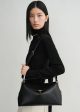 T-Lock leather top handle black Hot on Sale