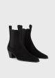 Suede city boots black Fashion