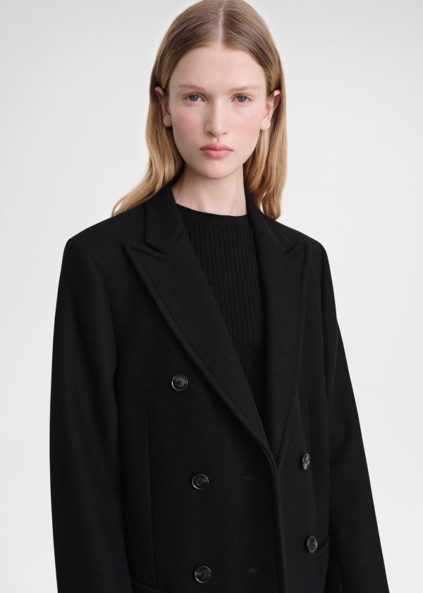 Tailored overcoat black Online now