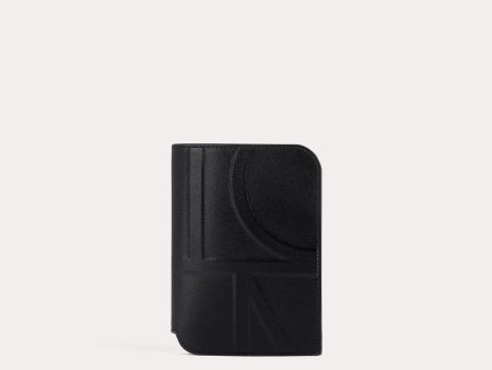 Monogram leather passport holder black For Cheap