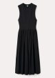 Sleeveless cotton tee dress black Hot on Sale