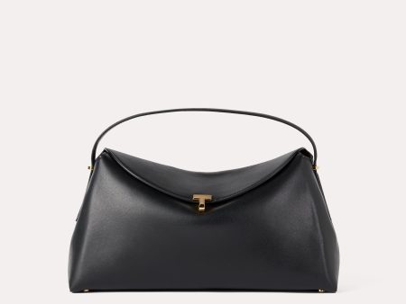 T-Lock leather top handle black Hot on Sale