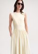 Sleeveless cotton tee dress vanilla Discount