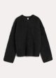 Boxy alpaca knit black Online Hot Sale