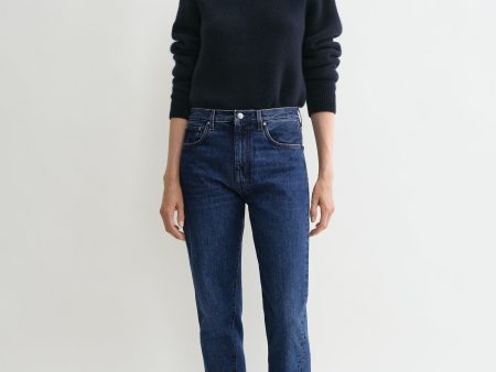 Twisted seam denim dark blue on Sale