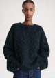 Boxy alpaca knit navy Discount