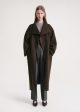 Signature wool cashmere coat chocolate melange Cheap