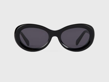 Oval sunglasses black Hot on Sale