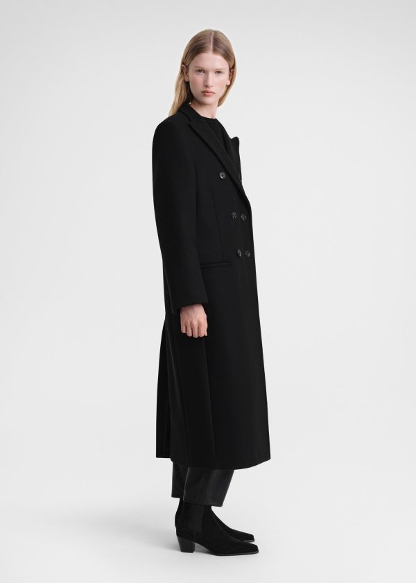 Tailored overcoat black Online now