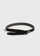 Slim suede trouser belt espresso Hot on Sale