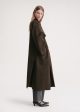 Signature wool cashmere coat chocolate melange Cheap