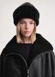 Shearling winter hat black Online