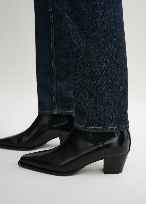 Leather city boots black Online Sale