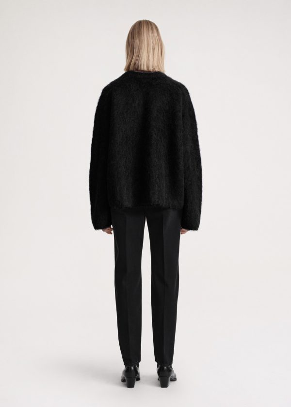 Boxy alpaca knit black Online Hot Sale