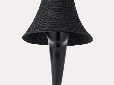 Woven paper straw hat black For Sale