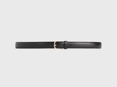 Slim leather trouser belt black Online Hot Sale