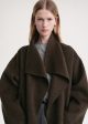 Signature wool cashmere coat chocolate melange Cheap