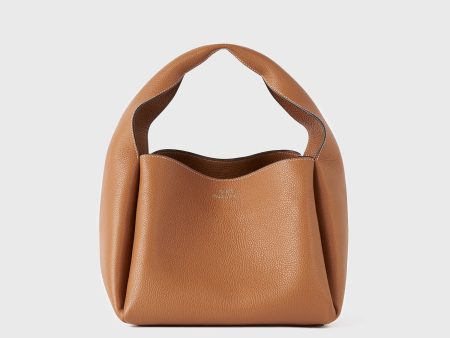 Grained-leather bucket bag tan Online Hot Sale