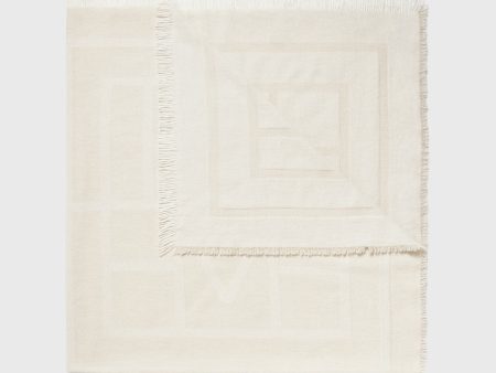 Monogram wool cashmere scarf macadamia Online Sale