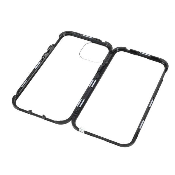 iPhone 13 Mini Magnetisk Cover m. Glas Bagside og Forside - Sort Sale