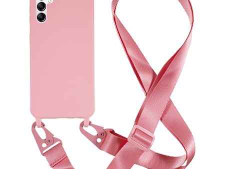 Samsung Galaxy A14   A14 (5G) Fleksibel Plastik Cover m.  Strop - Pink Cheap