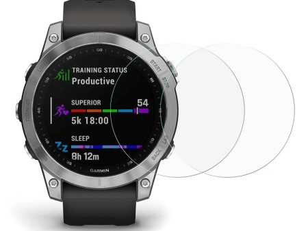 Garmin Fenix 7 Arc Edge Hærdet Glas Skærmbeskyttelse - 2 Pak - Gennemsigtigt Online now