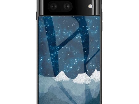 Google Pixel 7A Cover med Glasbagside - Nattehimmel For Sale