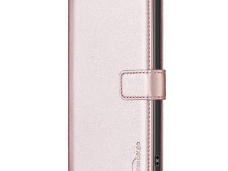 Motorola Moto G54 Læder Cover m. Ståfunktion & Kortholder - Rose Gold Sale