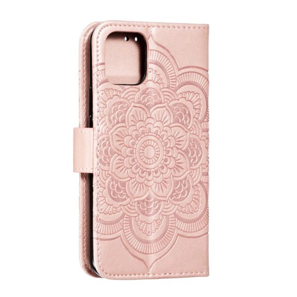 iPhone 11 Pro Læder Cover m. Pung - Mandala Mønster Lyserød For Discount