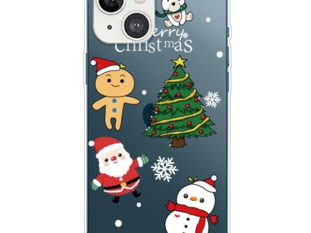 iPhone 13 Mini Fleksibelt Plast Julecover - Merry Christmas - Tegninger For Sale