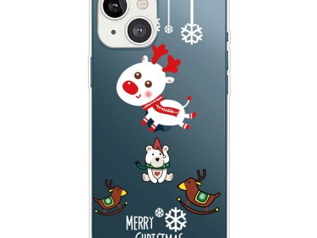 iPhone 13 Mini Fleksibelt Plast Julecover - Merry Christmas - Juledyr Online Hot Sale