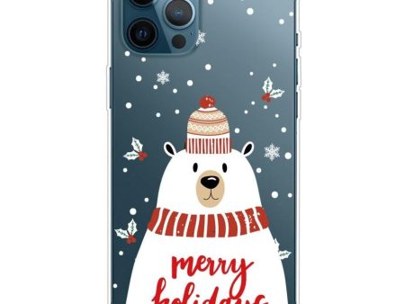 iPhone 13 Pro Fleksibelt Plast Julecover - Merry Christmas - Isbjørn Online now