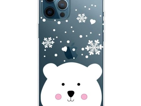 iPhone 13 Pro Fleksibelt Plast Julecover - Merry Christmas - Sød Isbjørn Fashion