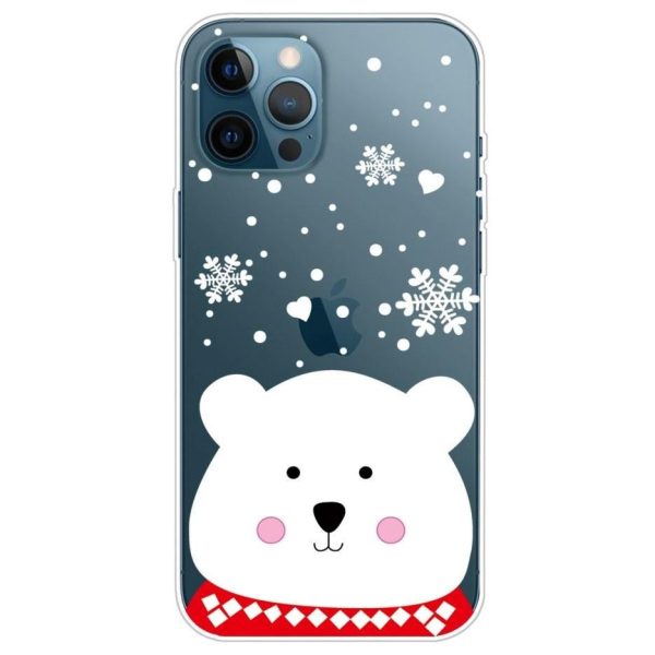 iPhone 13 Pro Fleksibelt Plast Julecover - Merry Christmas - Sød Isbjørn Fashion