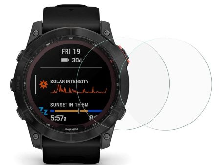 Garmin Fenix 7X Arc Edge Hærdet Glas Skærmbeskyttelse - 2 Pak - Gennemsigtigt Sale