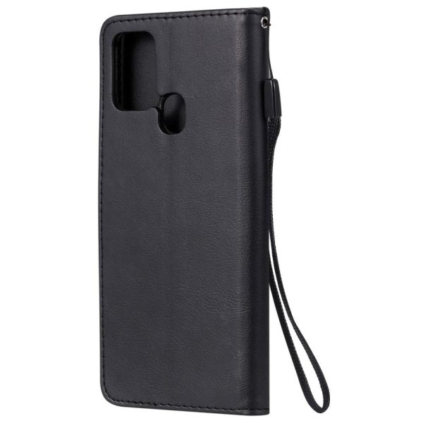 Samsung Galaxy A21s Læder Cover m. Pung og Strop - Sort Fashion