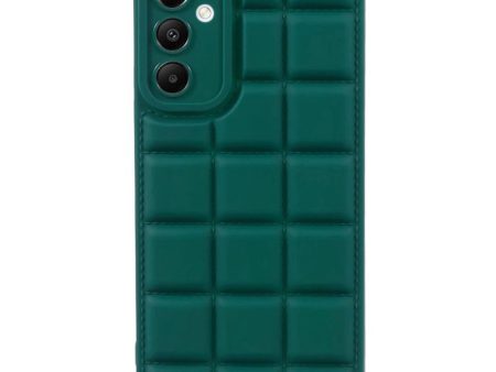 Samsung Galaxy A05s Fleksibelt Plastik Cover m. Jakke Tekstur - Grøn on Sale