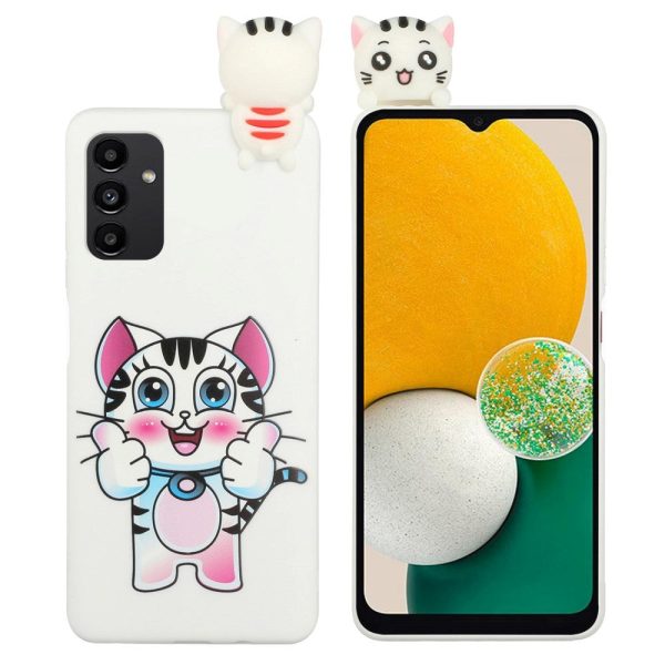 Samsung Galaxy A14   A14 (5G) Fleksibelt Plastik Cover 3D - Kat Hot on Sale