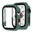 Apple Watch 9 8 7 (45mm) Hård Plast Cover m. Indbygget Skærmbeskyttelse - Grøn Fashion