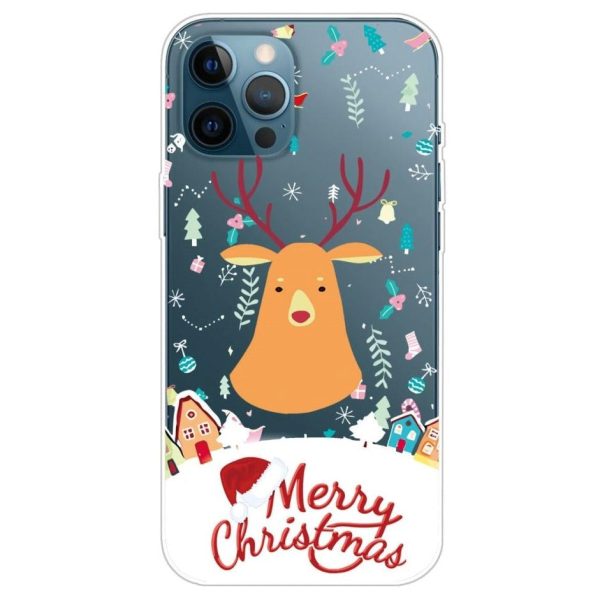 iPhone 13 Pro Fleksibelt Plast Julecover - Merry Christmas - Julerensdyr Fashion