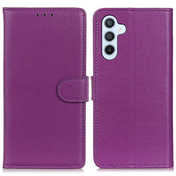 Samsung Galaxy A05s Litchi Læder Cover m. Pung - Lilla Online now