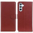 Samsung Galaxy A05s Litchi Læder Cover m. Pung - Brun For Cheap