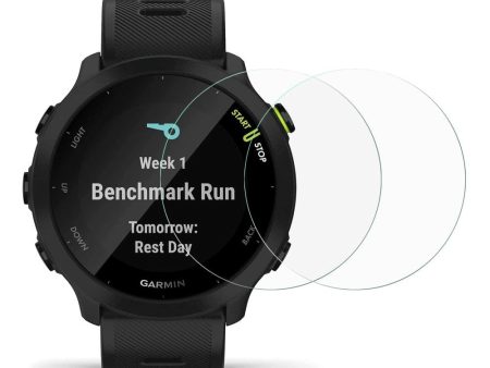 Garmin Forerunner 55 Arc Edge Hærdet Glas Skærmbeskyttelse - 2 Pak - Gennemsigtigt Online