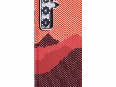 EIDERWOOD Mønstret Carbon Cover - Samsung Galaxy S24 - MagSafe Kompatibel - Orange Peak For Discount