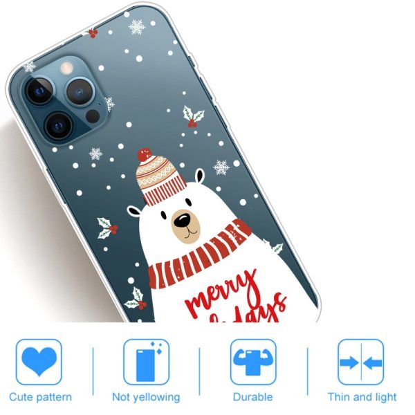 iPhone 13 Pro Fleksibelt Plast Julecover - Merry Christmas - Isbjørn Online now