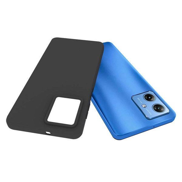 Motorola Moto G54 Mat Fleksibelt Plastik Cover - Sort Online Sale