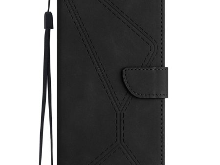 Motorola Edge 40 Neo Mønstret Læder Cover m. Pung & Strop - Sort on Sale